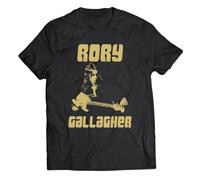 XKDSERTUTK Retro Rory Gallagher Cotton T-Shirt Unisex All SizesBlackXXL