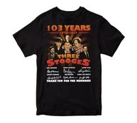 XKDSERTUTK The Three Stooges 103 Anniversary Thank You for The Memories T-ShirtBlackL