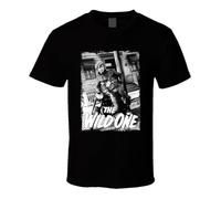XKDSERTUTK The Wild One 1953 Brando Film Fan T ShirtBlackS
