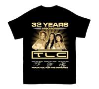 XKDSERTUTK TLC Thank You for The Memories 32 Years 1990-2022 T- Shirt All SizeBlackS