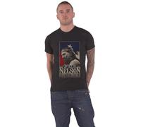 XKDSERTUTK Willie Nelson T Shirt Born for Trouble Portrait Logo Mens BlackL