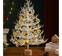 XKEDNMF Sapin de Noël Artificiel enneigé, Hauteur 45/60 cm, Petite Taille, léger, Facile à déplacer, idéal for créer Une Ambiance féérique.(Yellow,60cm/2ft)