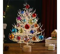 XKEDNMF Sapin de Noël Artificiel enneigé, Hauteur 45/60 cm, Petite Taille, léger, Facile à déplacer, idéal for créer Une Ambiance féérique.(Colourful,45cm/1.5ft)