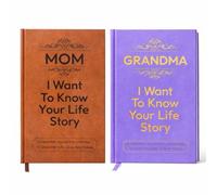 XKFCFC Journal d'histoire « Mom and GrandMa I Want to Know Your Life » (couverture rigide) : cadeaux pour maman et grand-mère - Parfait pour un anniversaire, Thanksgiving, la fête des mères et Noël