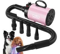 XKISS sèche-Cheveux pour Chiens Sèche-Cheveux pour Chiens 4,5 CV / 3200 W Sèche-Cheveux pour Chiens à Vitesse réglable Sèche-Cheveux pour Chiens (Rose)