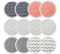 XKITP7000 - Lot de 12 tampons de Rechange pour Balai Vapeur Shark S7001 S8201 S7000 S8001 S7201 S7000AMZ S7001TGT Series - Tampons de Balai à récurer à Vapeur et à récurer Tout-en-Un, modèle de pièce