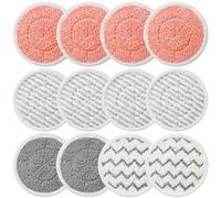 XKITP7000 - Lot de 12 tampons de rechange pour balai vapeur Shark S7001 S8201 S8001 S7201 S7000 S7000AMZ S7001TGT Series - Tampons de balai à récurer à vapeur et à récurer tout-en-un, modèle de pièce