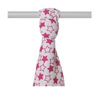 XKKO BMB Serviette Bambou 90x100 Petites Étoiles Magenta