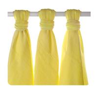 XKKO bmb07 0016 a Lot de 3 couches à langer Bambou, allaiter, comme tapis ou couverture légère, couches 70 x 70 cm, jaune