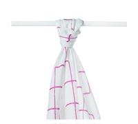 XKKO BMB090011A Lot de 2 langes en bambou pour emmailloter, allaitement, couverture légère, 90 x 100 cm, violet