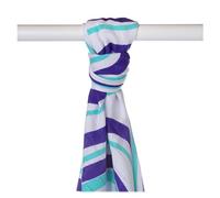 XKKO BMB090027A Lot de 2 Langes en Bambou pour emmailloter, Allaitement, Couverture légère, 90 x 100 cm Bleu