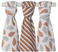 xkko Lot de 3 langes en mousseline de coton bio 70 x 70 cm