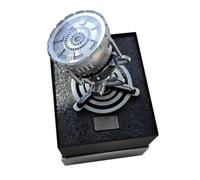 XKlemBauklode Arc Reactor MK3-1:1 Échelle DIY USB, lumière LED, capteur de vibration, pas de montage, vitrine incluse