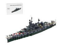 XKlemBauklode Lot de 1204 blocs de construction de bataille navale italienne militaire à construire pour adultes, décoration de bureau ou de maison