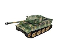 XKlemBauklode Réservoir robuste 1/16 RC, modèle de voiture tigre allemande pleine proportionnelle 2,4 G avec carte de contrôle 7.0, son simulé, fumée et lumières, rotation sur place, lancement de