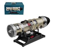 XKlemBauklode SKYMECHMAN Kit de modèle de moteur turbofan qui fonctionne, moteur à double rotor mécanique 1/10 entièrement en métal, assemblage à faire soi-même, 5 heures de construction de votre