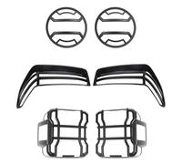 XKOEHXJ Remorque Arriere Avec Pour Jeep Pour Wrangler JL JLU 4XE Pour Rubicon Pour Sahara Sport JT 2018-2023 Chrome Phare Roue Sourcils Feu Arrière Gardes Garniture X6 Feux Arrière Remorque