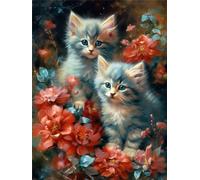 Xkogjo 5D Diamond Painting Adulte, Peinture Diamant Images Art Kit, Diamant Strass Point de Croix Crystal Painting Artisanat, Murale Décoration Cadeau. Animal Square diamond, 60x70cm