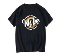 XKPTTRAXC Everything Woke Turns to Unwoke T Shirt Funny Vintage Washed Soft Versatile Stylish Comfortable Breathable