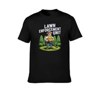 XKPTTRAXC Father Mows Best Gardener Dad Lawn Care - Lawn Enforcement Unit T-Shirt Anime Mens Cotton Round Collar Short Sleeves