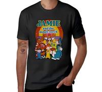 XKPTTRAXC Jamie and The Magic Torch T-Shirt Cartoon Graphic Men's Cotton Round Collar Short Sleeves