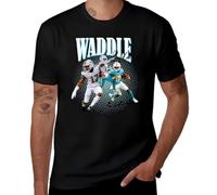 XKPTTRAXC Jaylen Waddle T-Shirt Men 100% Cotton Luxury Brand Round Collar Short Sleeves