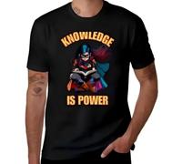 XKPTTRAXC Knowledge is Power, Girl Power T-Shirt 100 Percent Cotton Designer Men's Short Sleeves