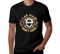XKPTTRAXC Lab Hair Don't Care - Funny Design with DNA Helix Pipette Reaction PCR Vials T-Shirt for Man Cotton Soft