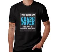 XKPTTRAXC Math Graph Paper Plotting Teacher Gift T-Shirt Funny Men's Cotton Round Collar Short Sleeves