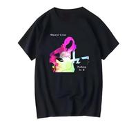 XKPTTRAXC Sheryl Crow Nothing to It for Fan Black T Shirt Short Sleeves Vintage Washed Streetwear Stylish