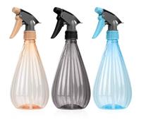 XKQYX 3 PCS 600ml Pumpkin Stripe Spray Bottle - Tri-colour (Orange, Grey, Blue) pour plantes, nettoyage, spray étanche et buse coulante, léger - Un must-have pour la maison, le voyage et le salon !