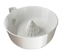 XKrmp 3D-Printed Hydro Bowl Fruit Washer Spinner Bowl, Automatic Rotating Vegetable Cleaner, Multipurpose Rinse Drain Basket for Home Kitchen Gadgets (L)