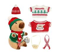 XKrmp Capybara Plush with Capybara Clothes Set - Super Soft Stuffed Toy, Dress Up Cute Plushies for Boys and Girls, Great for Birthday and Christmas (Style# 5)