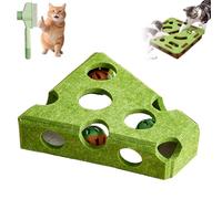 XKrmp Cat Puzzle Toy & Interactive Cat Toy - Cat Scratch Puzzle Enrichment Box with Bell Balls, Self-Play Boredom Busters for Cats to Stimulate Hunting Instincts & Mental Exercise (#7)