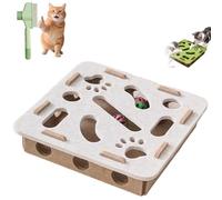XKrmp Cat Puzzle Toy & Interactive Cat Toy - Cat Scratch Puzzle Enrichment Box with Bell Balls, Self-Play Boredom Busters for Cats to Stimulate Hunting Instincts & Mental Exercise (#5)
