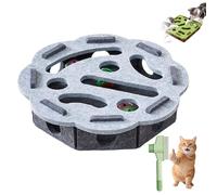 XKrmp Cat Puzzle Toy & Interactive Cat Toy - Cat Scratch Puzzle Enrichment Box with Bell Balls, Self-Play Boredom Busters for Cats to Stimulate Hunting Instincts & Mental Exercise (#4)