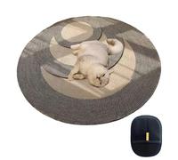 XKrmp Cotton Rope Area Rug for Cats -Durable Cat Scratching Rug with Washable Round Vintage Reversible Woven Tassel Design, Soft and Stylish Home Accent, Easy Clean, Multiple Sizes (#2,32")
