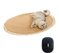 XKrmp Cotton Rope Area Rug for Cats -Durable Cat Scratching Rug with Washable Round Vintage Reversible Woven Tassel Design, Soft and Stylish Home Accent, Easy Clean, Multiple Sizes (#1,40")