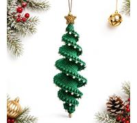 XKrmp Crochet Snowman Spiral Ornament DIY Kit for Adults with Yarn and Hook (Christmas Tree)