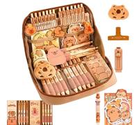 XKrmp Cute Capybara Pencil Case with 10 Compartments 90° Wide Opening Mouth Pencil Pouch with Kawaii Pins Plush Cute Stationery, Kawaii Pencil Case (Brown)