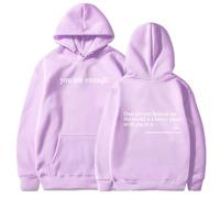 XKrmp Dear Person Behind Me Hoodie You are Enough Sweatshirt Aesthetic Trendy Fleece Pullover Kindness Graphic Hooded Top (Purple,Grand)
