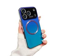 XKrmp Gradient Glass-Gloss Case for iPhone 17 Pro Max, Compatible with Magnetic Attachment, Full Camera Lens Protector, Shockproof Airbag for Ultimate Drop (D,for IPhone 17 Pro)