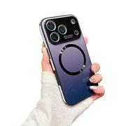 XKrmp Gradient Glass-Gloss Case for iPhone 17 Pro Max, Compatible with Magnetic Attachment, Full Camera Lens Protector, Shockproof Airbag for Ultimate Drop (G,for IPhone 17 Pro Max)