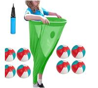 XKrmp Granny Pants Yard Game Sets with Bouncy Balls,Freaky Party Games Pants,Fill Your Giant Pant,Fun Family Reunion & Adult Yard Game for Groups. (Green,8balls)
