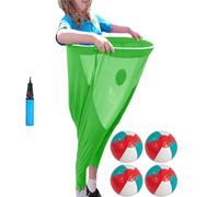 XKrmp Granny Pants Yard Game Sets with Bouncy Balls,Freaky Party Games Pants,Fill Your Giant Pant,Fun Family Reunion & Adult Yard Game for Groups. (Green,4balls)