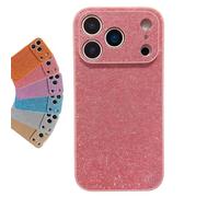 XKrmp High-End Glitter Electroplated Case for iPhone 17 16 15 14 13 12 11 Series, Fashionable Bling Design, Non-Slip Grip Shockproof Cover (Pink,for IPHONE 17 Pro Max)