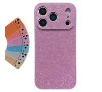 XKrmp High-End Glitter Electroplated Case for iPhone 17 16 15 14 13 12 11 Series, Fashionable Bling Design, Non-Slip Grip Shockproof Cover (Purple,for IPHONE 16 Pro Max)