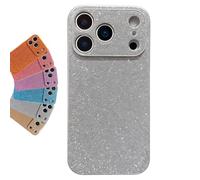 XKrmp High-End Glitter Electroplated Case for iPhone 17 16 15 14 13 12 11 Series, Fashionable Bling Design, Non-Slip Grip Shockproof Cover (Silver,for IPHONE 15)