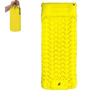 XKrmp Inflatable Sleeping Pad for Camping with Built-in Pump, 3.1" Ultra-Thick Travel Air Mattress, 1.8lbs Lightweight Portable Backpacking Tent Bed, Waterproof 40D Nylon Lounge Mat (A)