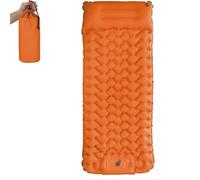 XKrmp Inflatable Sleeping Pad for Camping with Built-in Pump, 3.1" Ultra-Thick Travel Air Mattress, 1.8lbs Lightweight Portable Backpacking Tent Bed, Waterproof 40D Nylon Lounge Mat (F)